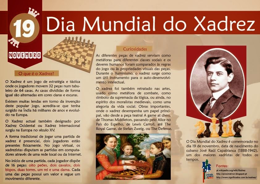 Xadrez em Coimbra: Dia Mundial do xadrez